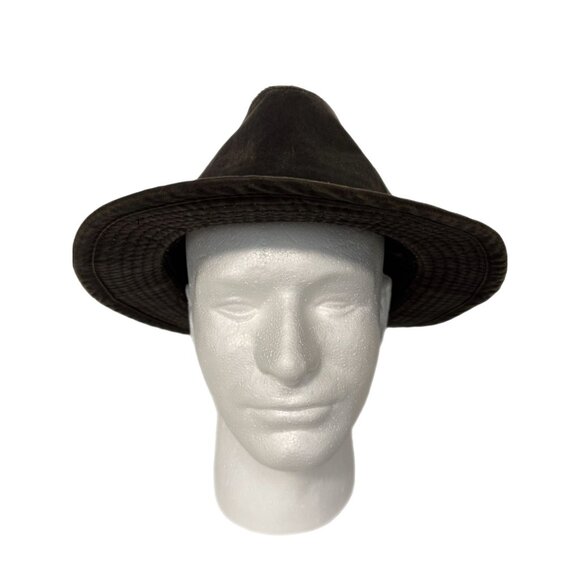Stetson Mens Size XL Brown Leather Fedora Hat Vintage - Picture 2 of 11